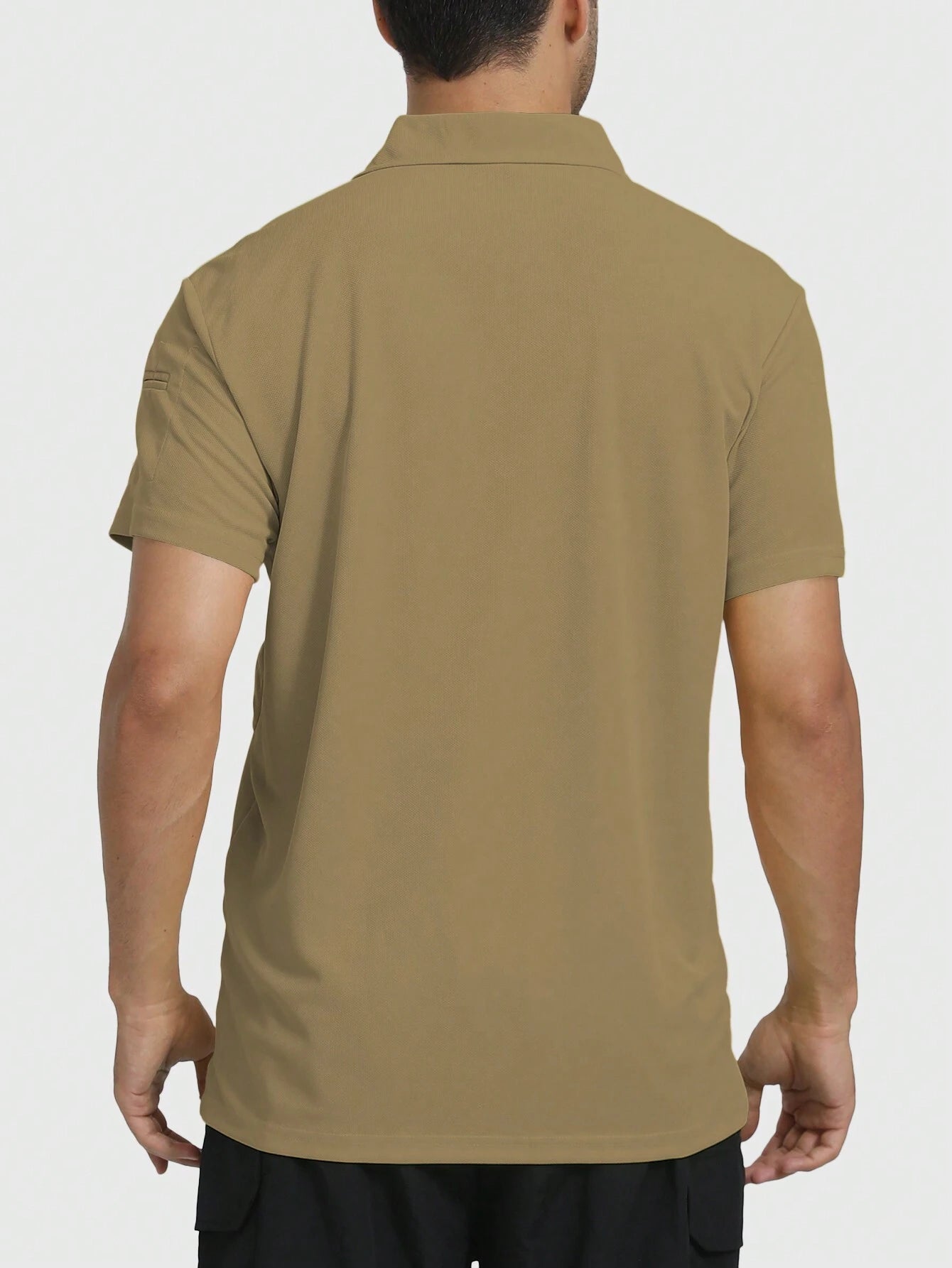 Speed mate Camisa Polo Golfe Masculina Secagem Rápida Cáqui