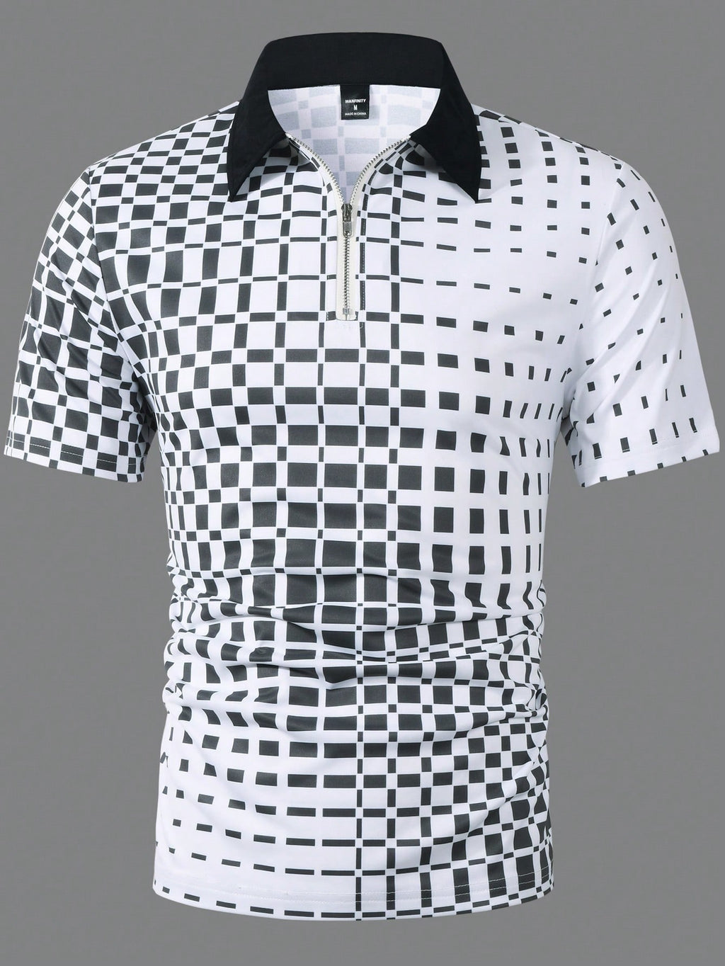 Manfinity Sport Corelite Men's Geometric Print Sports Polo T-Shirt