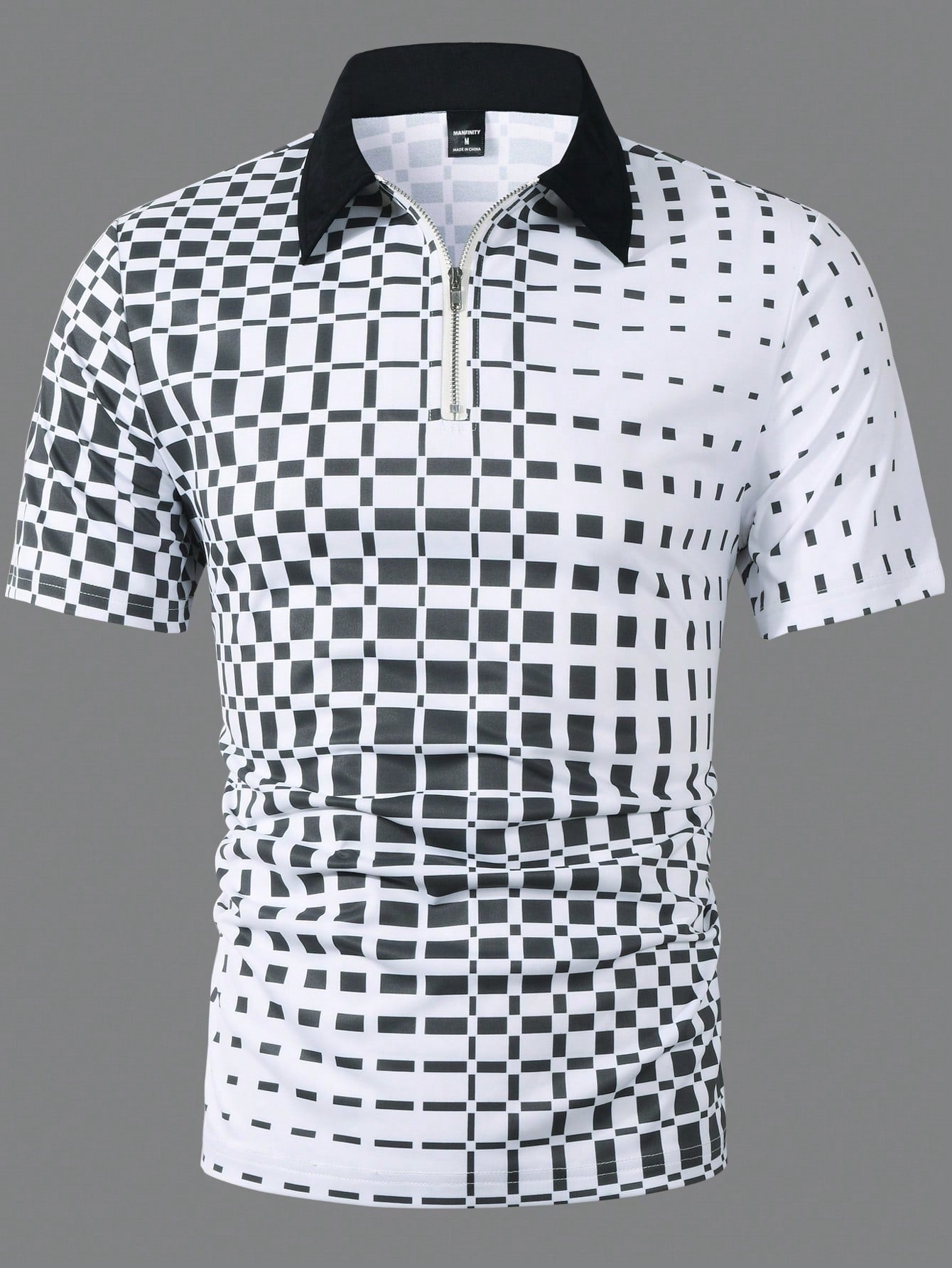 Manfinity Sport Corelite Men's Geometric Print Sports Polo T-Shirt