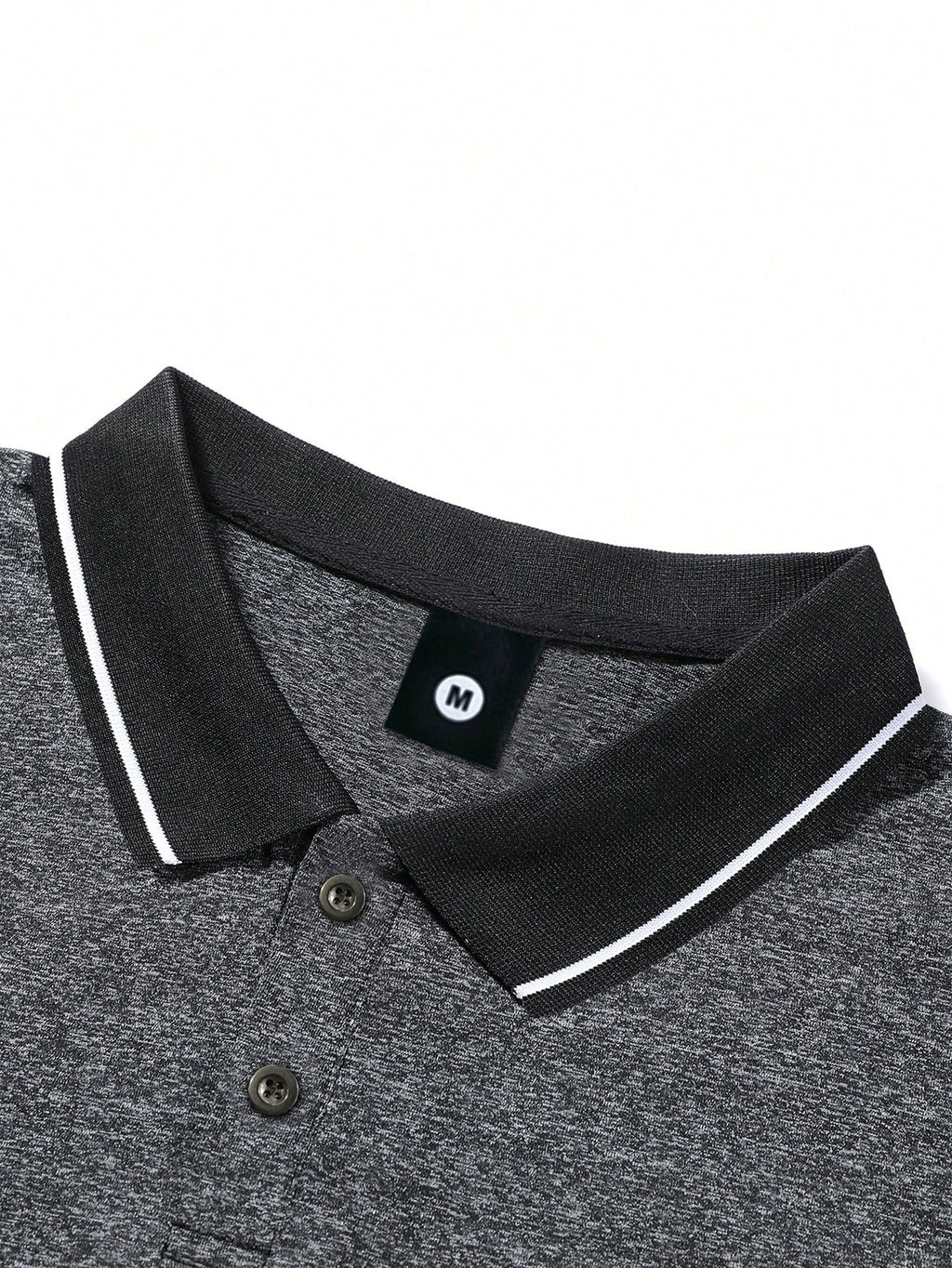Shein Camisa Polo Esportiva Masculina Listrada Estampa Paris