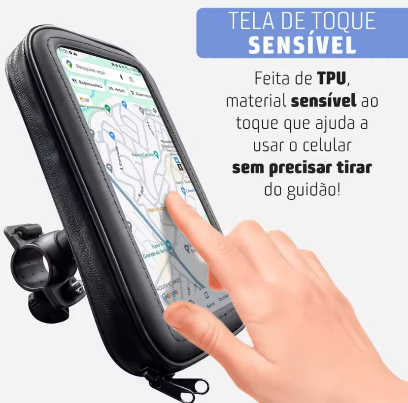 Suporte Capa De Celular Para Moto E Bicicleta A Prova D'agua 6.6 Polegadas