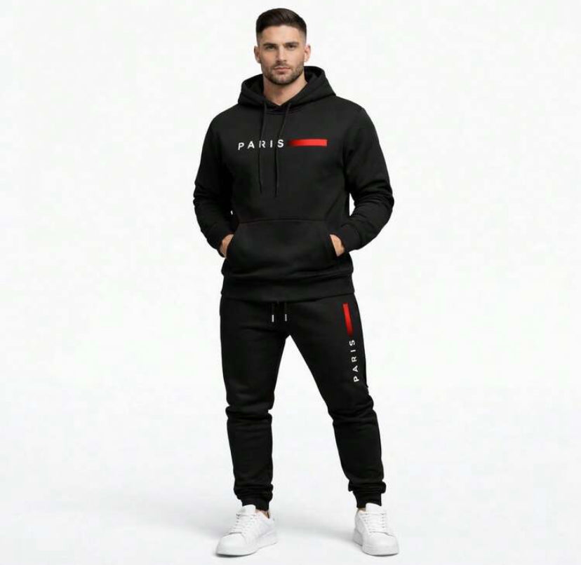 Conjunto Blusa Moletom Canguru Masculino + Calça de Abrigo Frio