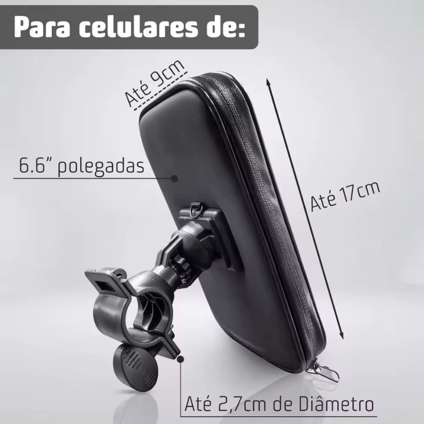 Suporte Capa De Celular Para Moto E Bicicleta A Prova D'agua 6.6 Polegadas