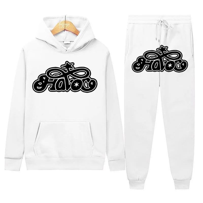 Conjunto de Moletom 2 Peças Y2K Harajuku Hip-hop Casual