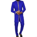 Conjunto Masculino Africano Tradicional Caftan Casual Loose Wedding 2 Peças