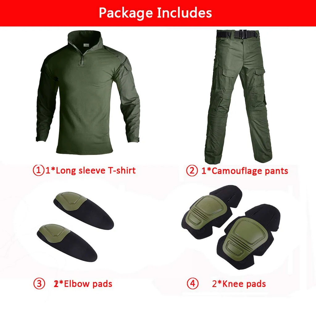 Conjunto Tático Militar Masculino Uniforme Outdoor Treinamento Paintball Resistente