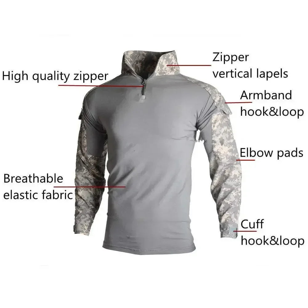 Conjunto Tático Militar Masculino Uniforme Outdoor Treinamento Paintball Resistente